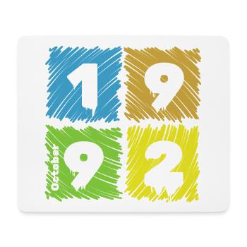 33. Écussons Geburtstag Farbige depuis 10/1992 - Tapis de souris (format paysage) - blanc - Devant