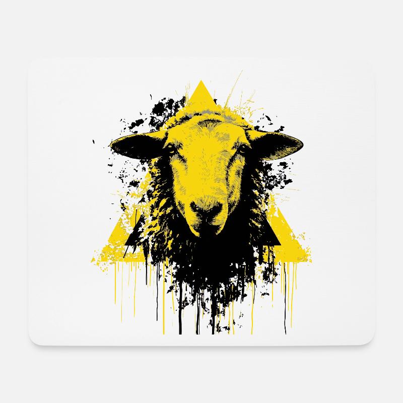Cooles Schaf - Mousepad (Querformat) - Weiß