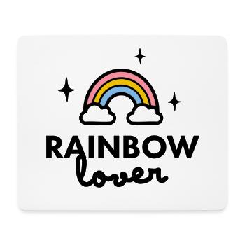 Rainbow Lover logo - Mouse Pad (horizontal) - white - Front
