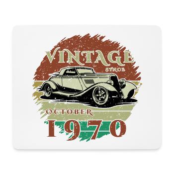 55. Geburtstag - Klassiker - Vintage since 10/1970 - Mousepad (Querformat) - Weiß - Vorne