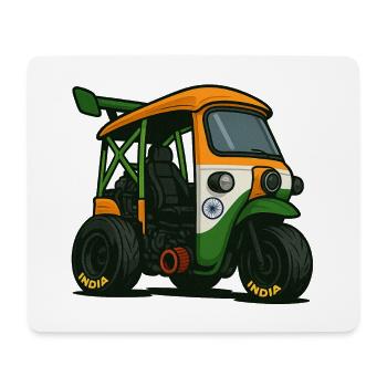 Indien Tuk-Tuk – Streetrace Edition - Mousepad (Querformat) - Weiß - Vorne