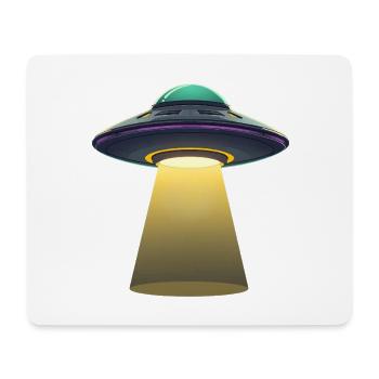 UFO Light Beam Abduction Scene - Mouse Pad (horizontal) - white - Front