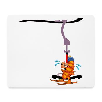 SKILIFT SKIFAHREN HAMBURGER FRANZBRÖTCHEN - Mousepad (Querformat) - Weiß - Vorne