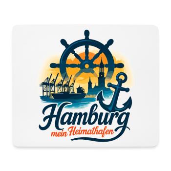 Hamburg My Home Port City Silhouette Gift - Mouse Pad (horizontal) - white - Front