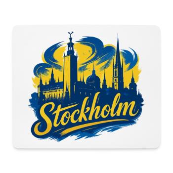 Stockholm Yellow Blue Capital Sweden Gift - Mouse Pad (horizontal) - white - Front