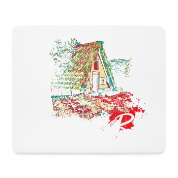 Traditionelles Haus der Insel Madeira - Mousepad (Querformat) - Weiß - Vorne