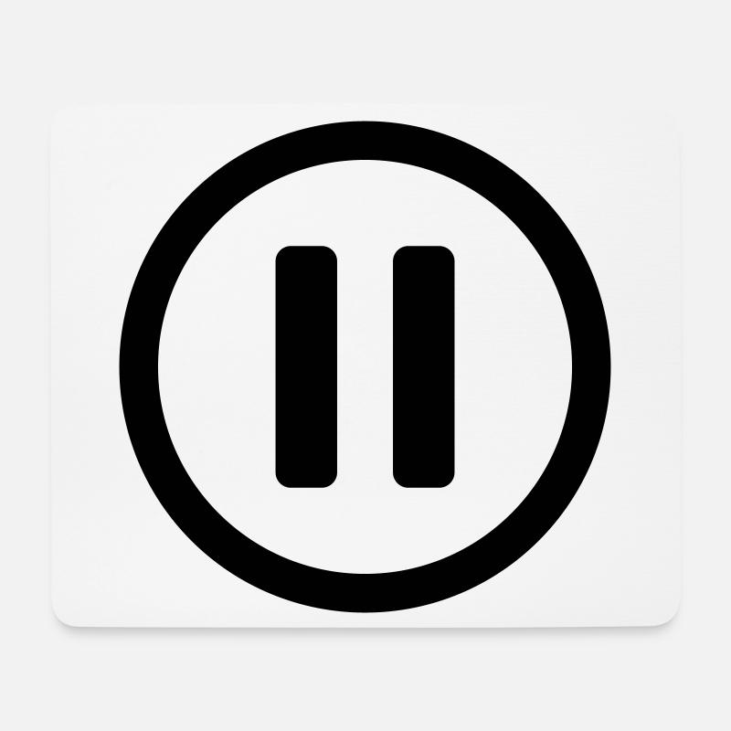 Icon Pause - Mousepad (Querformat) - Weiß