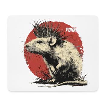 Punkrock Ratte - Mousepad (Querformat) - Weiß - Vorne