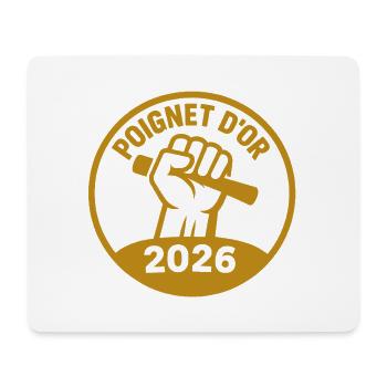 Golden Wrist 2026 bist du an der Spitze! - Mousepad (Querformat) - Weiß - Vorne