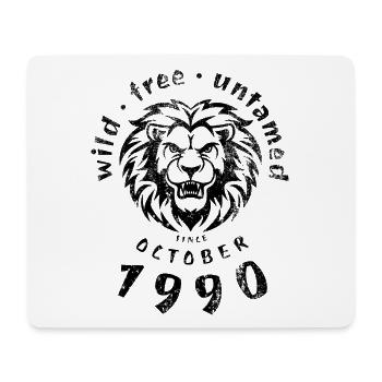 35. Geburtstag Sauvage, libre et indompté depuis 10/1990 - Tapis de souris (format paysage) - blanc - Devant