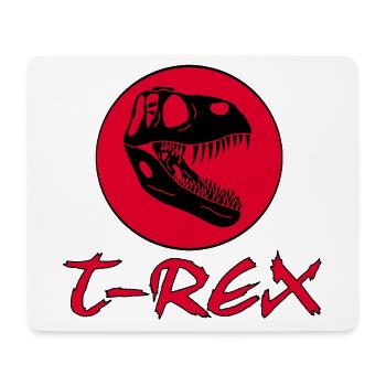 Tyrannosaurus Rex and Red Sun - Mouse Pad (horizontal) - white - Front