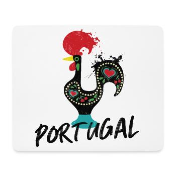 Coq de Barcelos symbole coloré du Portugal - Tapis de souris (format paysage) - blanc - Devant