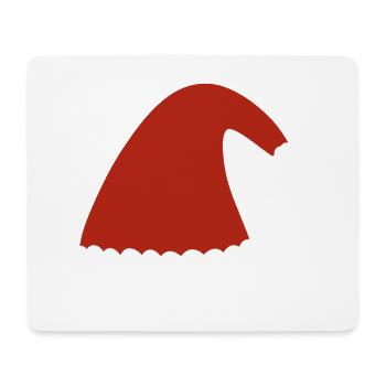 Rote Nikolausmütze mit Fellbesatz - Mousepad (Querformat) - Weiß - Vorne