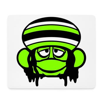 Frog Reggae Music Rasta Hair Hat Jamaica Fun - Mouse Pad (horizontal) - white - Front