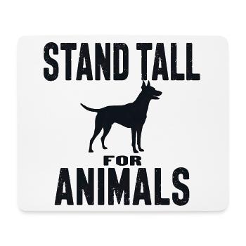 Stand Tall for Animals Dog Silhouette - Mouse Pad (horizontal) - white - Front