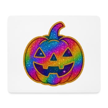 Regenbogen Glitzer Kürbis - Mousepad (Querformat) - Weiß - Vorne