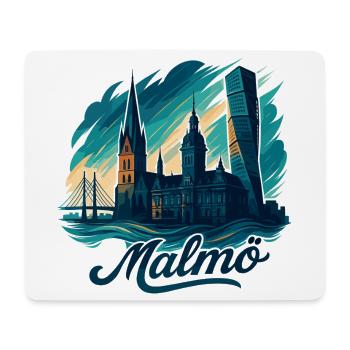 Malmö Stadt Schweden cool maritim Geschenk - Mousepad (Querformat) - Weiß - Vorne