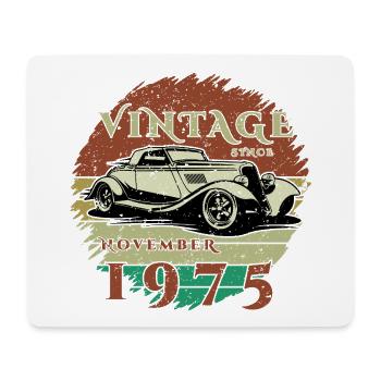 50ème Anniversaire - Classique - Millésime depuis 11/1975 - Tapis de souris (format paysage) - blanc - Devant