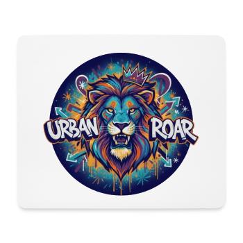 Urban Lion Graffiti Circle - Mouse Pad (horizontal) - white - Front