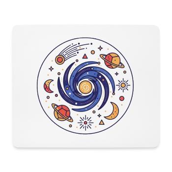 Cosmic Vortex Galaxy - Mouse Pad (horizontal) - white - Front