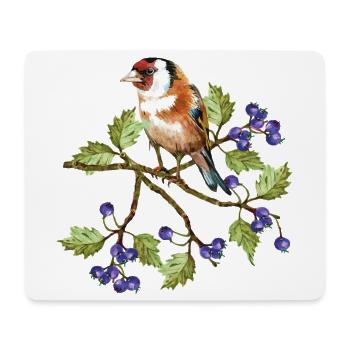 Bunter Vogel - Mousepad (Querformat) - Weiß - Vorne