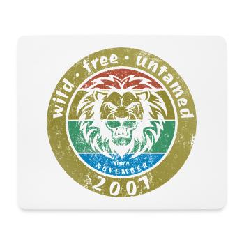 18. Geburtstag Sauvage, libre et indompté depuis 11/2007 - Tapis de souris (format paysage) - blanc - Devant