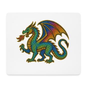 Rainbow Dragon Print - Mouse Pad (horizontal) - white - Front