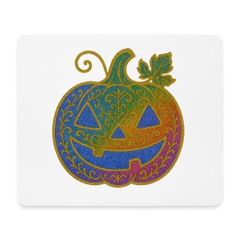 Regenbogen Kürbis Ornament - Mousepad (Querformat) - Weiß - Vorne