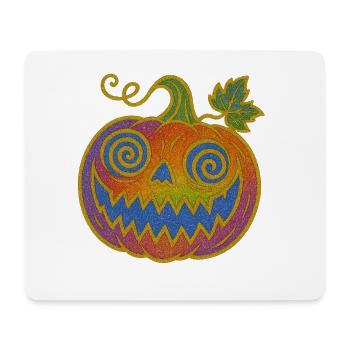 Psychedelic Halloween Pumpkin - Mouse Pad (horizontal) - white - Front