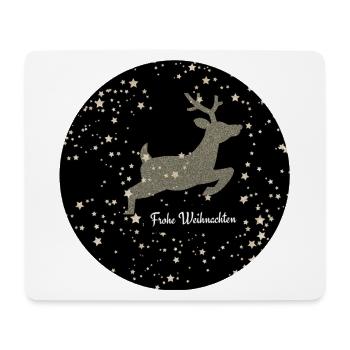 Flying Reindeer Merry Christmas Starry Sky - Mouse Pad (horizontal) - white - Front