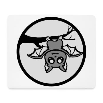 Bat Hanging Moon Branch Halloween Cute Cute - Mouse Pad (horizontal) - white - Front