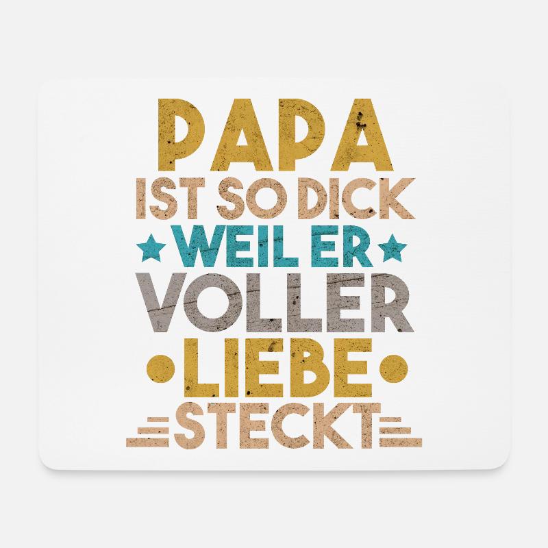 Papa - Mousepad (Querformat) - Weiß