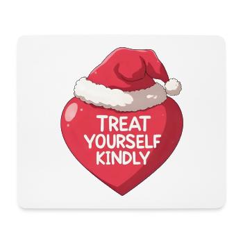 Anime Herz Treat Yourself Kindly Weihnachten - Mousepad (Querformat) - Weiß - Vorne