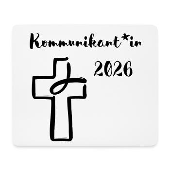 Gender-Appropriate First Communion 2026 Fish Cross - Mouse Pad (horizontal) - white - Front