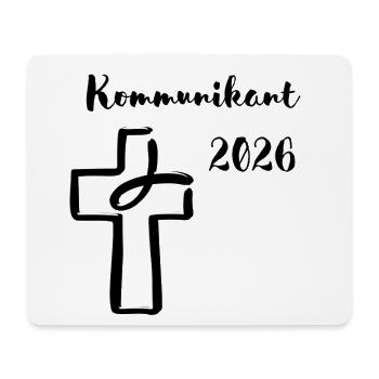 Communicant 2026 First Communion Fish Cross - Mouse Pad (horizontal) - white - Front