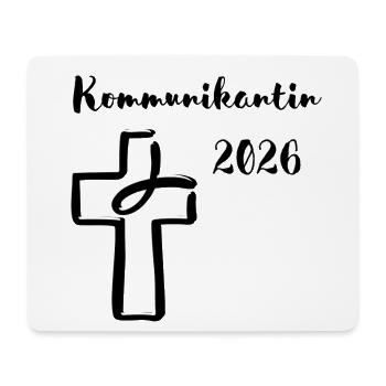 Communicant 2026 Initial Communication Fish Cross - Mouse Pad (horizontal) - white - Front