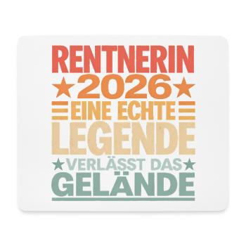 Pensioner 2026 Legend – funny farewell - Mouse Pad (horizontal) - white - Front