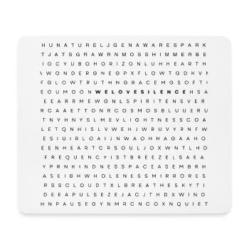 we love silence - Mousepad (Querformat) - Weiß - Vorne