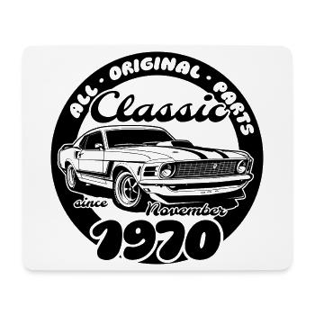 55. Geburtstag - Klassiker Musclecar 11/1970 - Mousepad (Querformat) - Weiß - Vorne