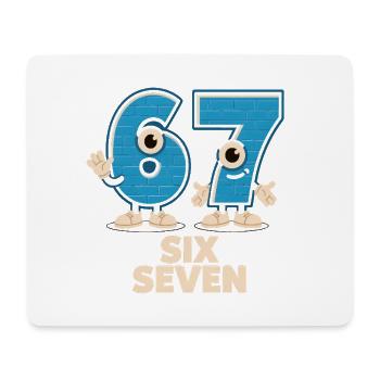 6 7 Sechs Sieben Meme – Aura Points Kids Gaming - Mousepad (Querformat) - Weiß - Vorne