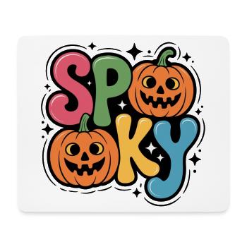 Spooky Kürbis Pop Schriftzug - Mousepad (Querformat) - Weiß - Vorne