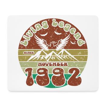 33. Geburtstag Living Legend since VIN 11/1992 - Mousepad (Querformat) - Weiß - Vorne