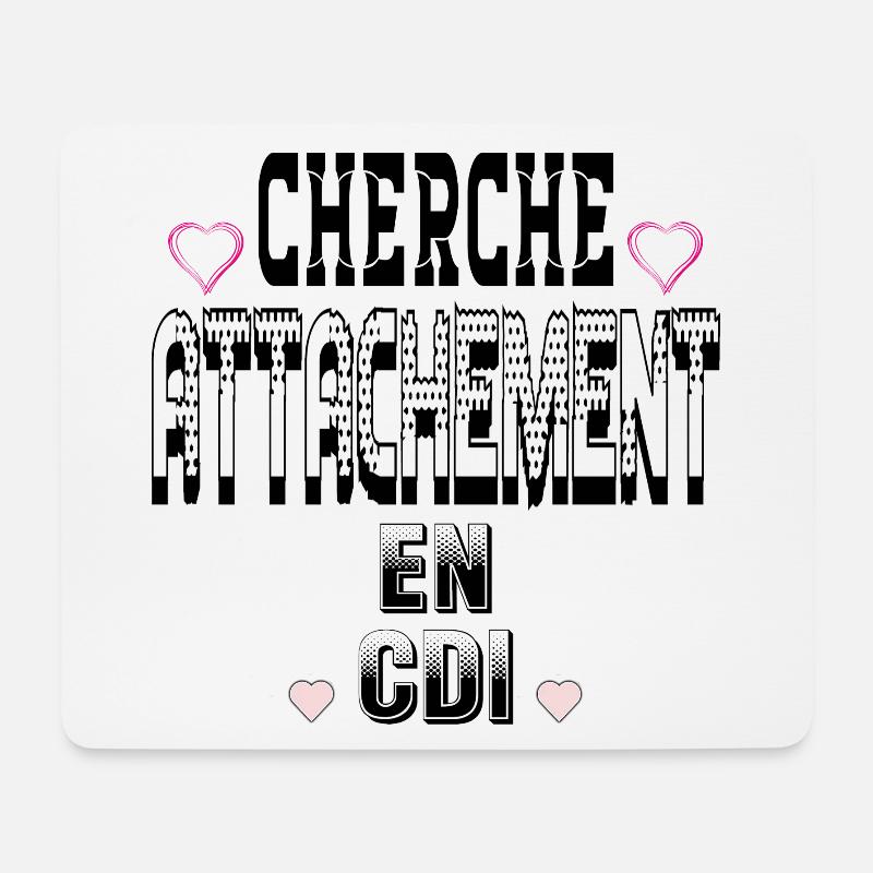 Looking for attachment on a permanent contract - Mouse Pad (horizontal) - white