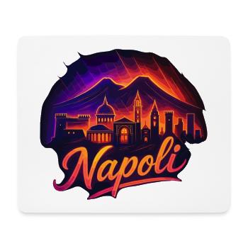 Neapel Stadt Italien Napoli Silhouette Geschenk - Mousepad (Querformat) - Weiß - Vorne