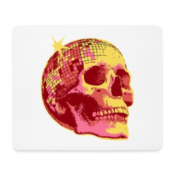 Disco Totenkopf Mosaik Neon - Mousepad (Querformat) - Weiß - Vorne