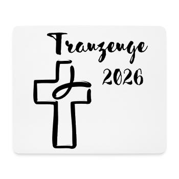 Groomsman 2026 Wedding Christian Cross Fish - Mouse Pad (horizontal) - white - Front