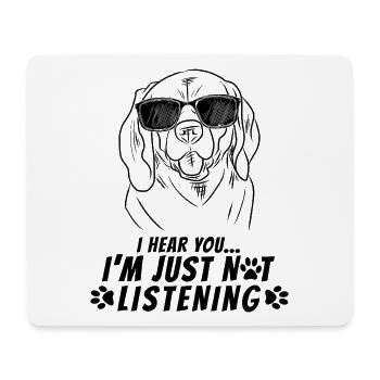 Funny Beagle Sketch Art Dog Dad Watercolor Design - Mouse Pad (horizontal) - white - Front