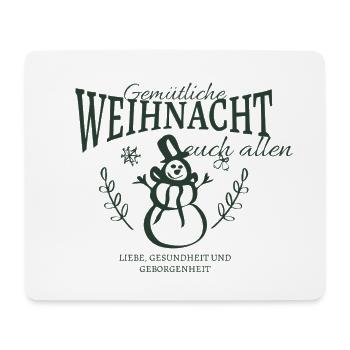 Schneemann - Mousepad (Querformat) - Weiß - Vorne