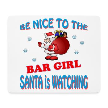 SANTA BAR GIRL - Mousepad (Querformat) - Weiß - Vorne