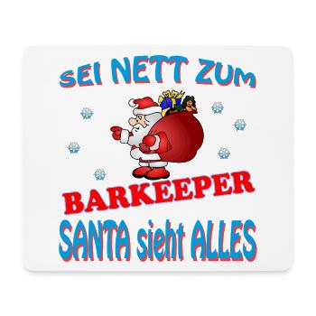 SANTA BARKEEPER - Mousepad (Querformat) - Weiß - Vorne